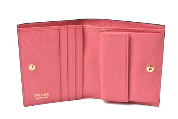 2209 779 37 p 4 Prada Wallet Folding Heart Black Fuchsia