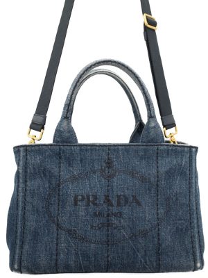 2210300270012 Prada Side Logo Plate Handbag Shoulder Bag Black Nylon Leather