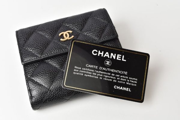 2211 168 70 ch 12 Chanel Tri FWallet Timeless Matelasse Black