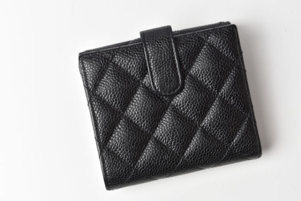 2211 168 70 ch 3 Chanel Tri FWallet Timeless Matelasse Black