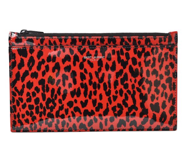 2212 232 11 ysl 1 Saint Laurent Paris Flap Pouch Leopard Red