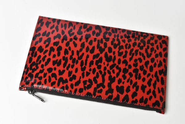 2212 232 11 ysl 5 Saint Laurent Paris Flap Pouch Leopard Red