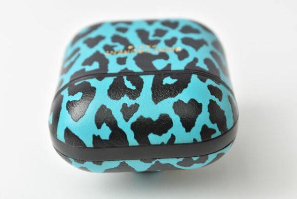 2212 232 5 ysl 6 Saint Laurent AirPods Case Leopard Pattern Blue Black