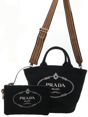 2220566890015 PRADA Canapa Tote 2WAY Bucket Canvas Red