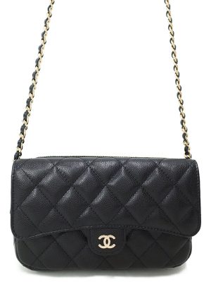 2221159590015 Chanel Deauville MM Chain Tote Bag