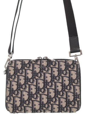 2224174680013 Louis Vuitton Xl Eclipse Pouch Bag Monogram Grey