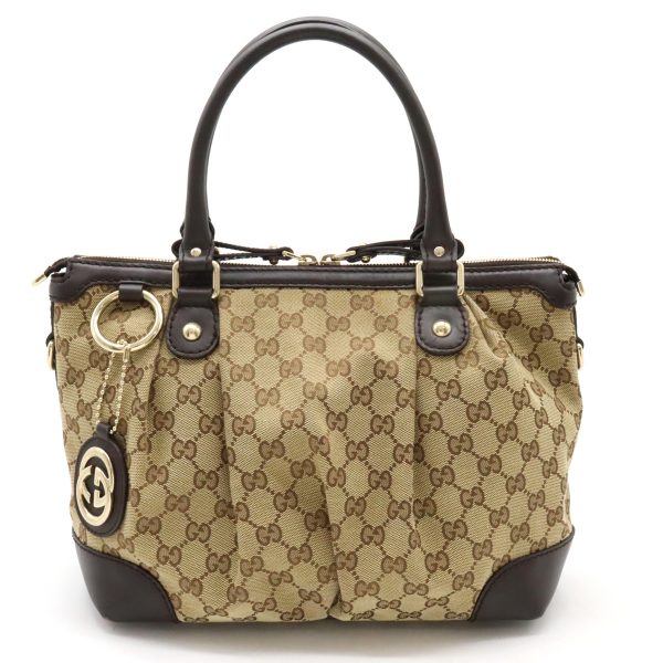 22430966 1 GUCCI Sookie GG handbag tote bag khaki brown