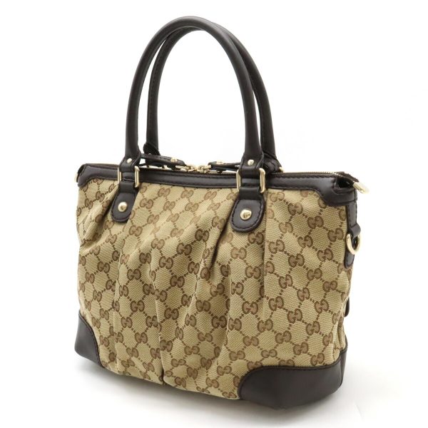 22430966 2 GUCCI Sookie GG handbag tote bag khaki brown