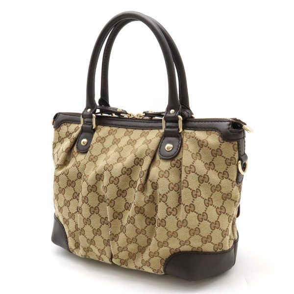 22430966 2 GUCCI Sookie GG handbag tote bag khaki brown