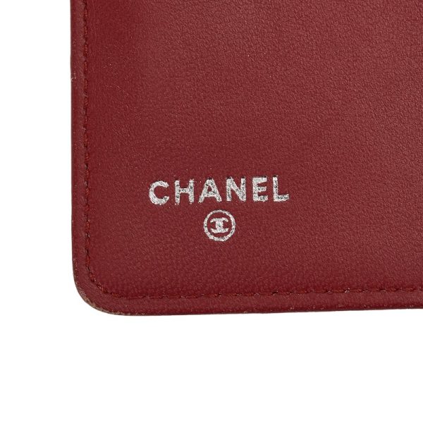 228 39848 10 Chanel Boy Chanel Long Wallet Wine Red Leather