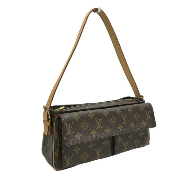 23 2357 1 Louis Vuitton Vivacite MM Shoulder Bag Monogram Brown