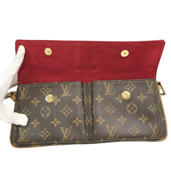 23 2357 17 Louis Vuitton Vivacite MM Shoulder Bag Monogram Brown