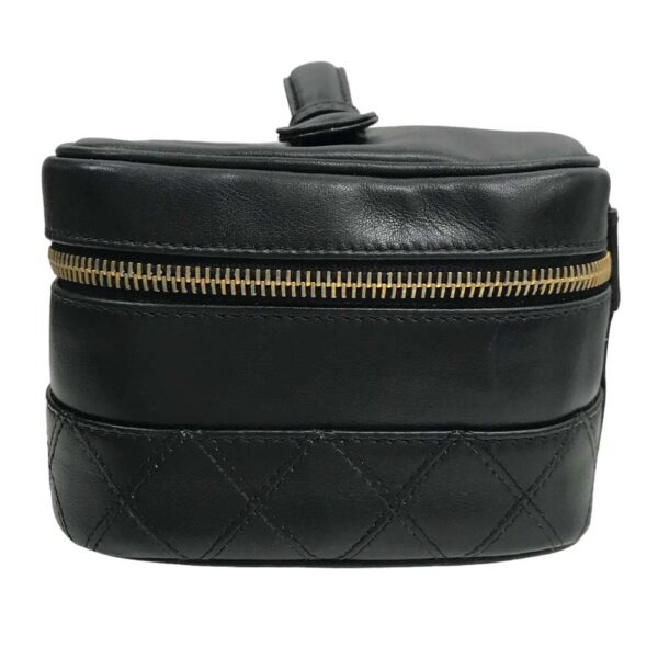 23 2494 5 Chanel Vanity Pouch Mini Bag Lambskin Black