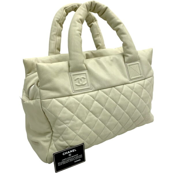 23 2934 7 Chanel Coco Cocoon Shoulder Bag Soft Caviar Skin Beige