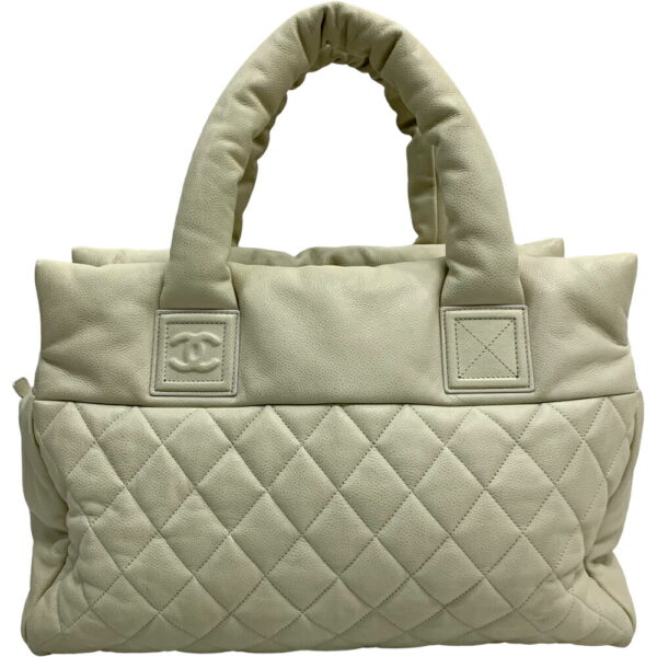 23 2934 8 Chanel Coco Cocoon Shoulder Bag Soft Caviar Skin Beige