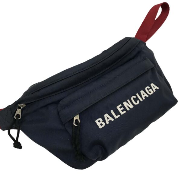 23 397 1 Balenciaga Wheel Waist Bag Crossbody Tricolor Nylon