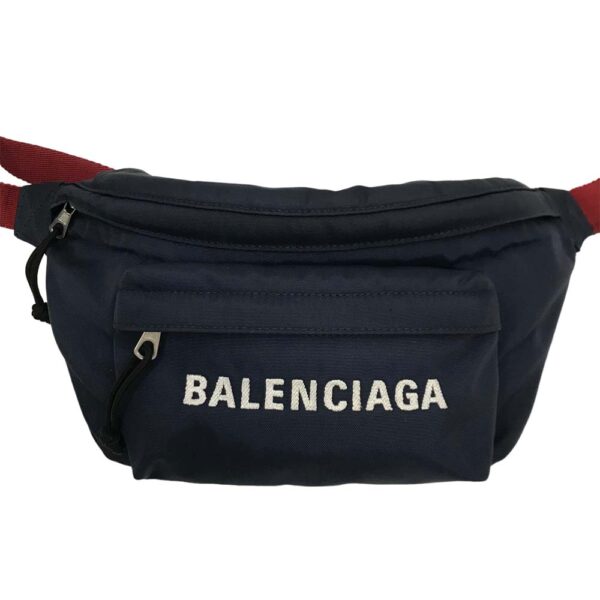 23 397 2 Balenciaga Wheel Waist Bag Crossbody Tricolor Nylon