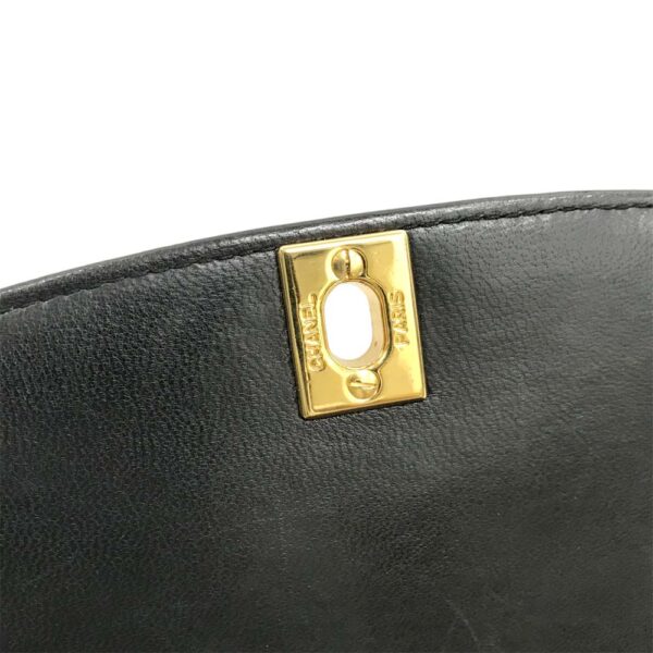 23 5062 14 Chanel Matelasse Diana Flap Chain Shoulder Bag Lambskin Black