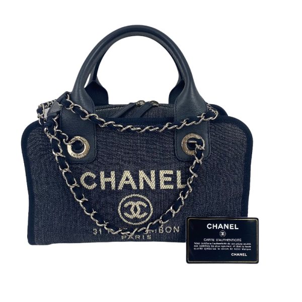 2300035538751 9 CHANEL Deauville Bowling Bag Blue Handbag