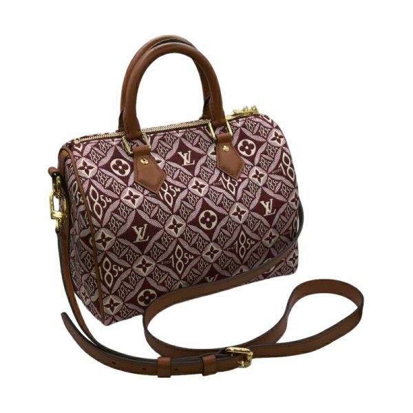 2300037015205 2 LOUIS VUITTON Speedy Bandouliere 25 Wine Red Bordeau