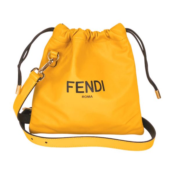 2300037074165 FENDI Small Pouch Yellow Shoulder Bag