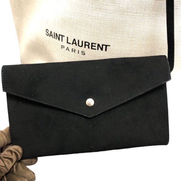 2300037244094 15 SAINT LAURENT Teddy Tote Bag Black Ivory Tote Bag