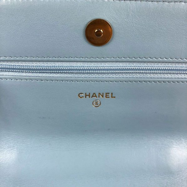 2300037247668 5 CHANEL top handle chain wallet blue shoulder bag