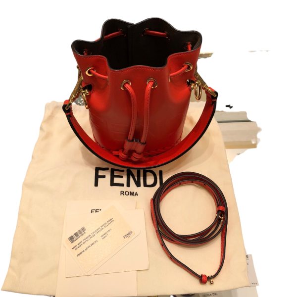 2300037271717 1 FENDI Montresor Mini Orange Shoulder Bag