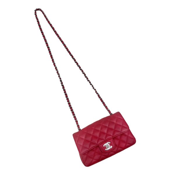 2300037271724 CHANEL Mini Matelasse 20 Red Caviar Skin Shoulder Bag