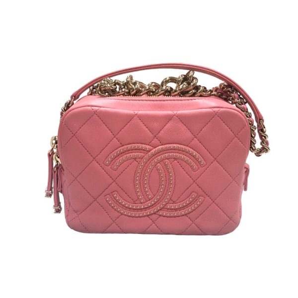 230003741078 30 CHANEL square 2WAY shoulder pink shoulder bag