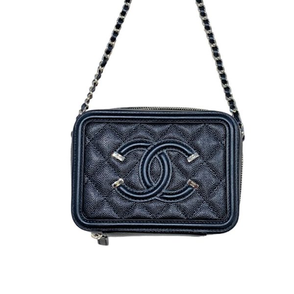 2300037526428 1 CHANEL CC Filigree Mini Shoulder Bag Black