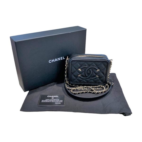 2300037526428 9 CHANEL CC Filigree Mini Shoulder Bag Black