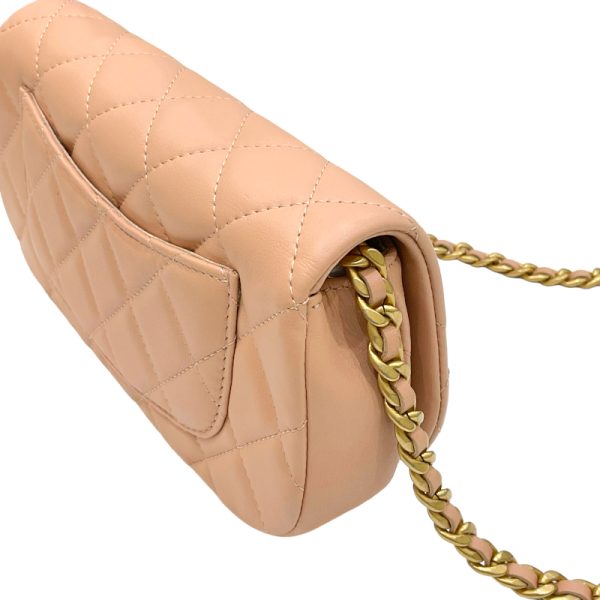 2300037562945 11 CHANEL Matelasse Chain Shoulder Bag Pink Beige Lambskin Shoulder Bag