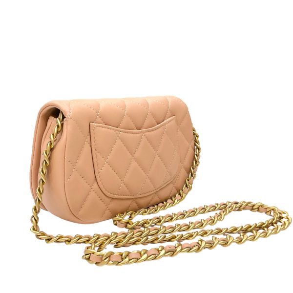 2300037562945 4 CHANEL Matelasse Chain Shoulder Bag Pink Beige Lambskin Shoulder Bag