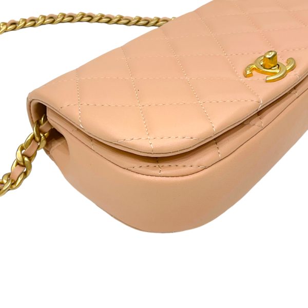 2300037562945 6 CHANEL Matelasse Chain Shoulder Bag Pink Beige Lambskin Shoulder Bag