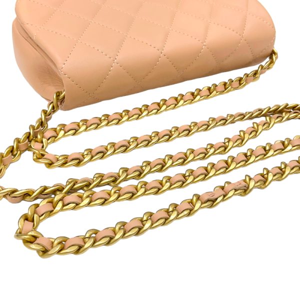 2300037562945 8 CHANEL Matelasse Chain Shoulder Bag Pink Beige Lambskin Shoulder Bag