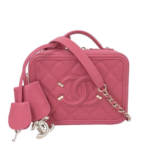 2300037567766 CHANEL CC Small Vanity Bag Caviar Pink Shoulder Bag