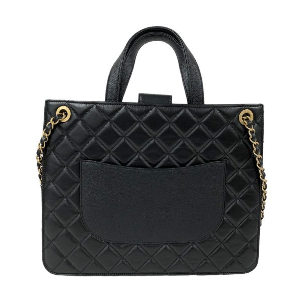 2300037567780 1 CHANEL Matelasse tote bag black calf lamb caviar handbag