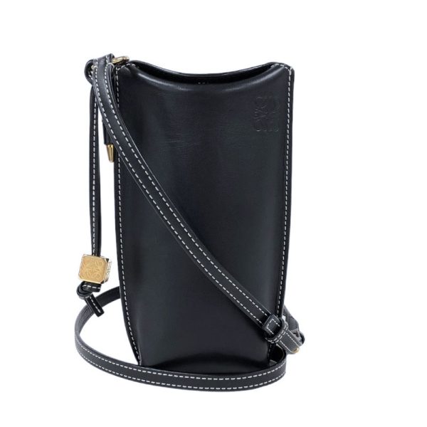 2300037568282 LOEWE Gate Pocket Black Shoulder Bag