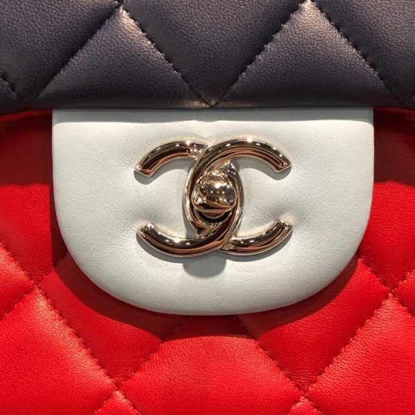 2300037589287 6 CHANEL Deca Matelasse 30 Red Blue Lambskin Shoulder Bag