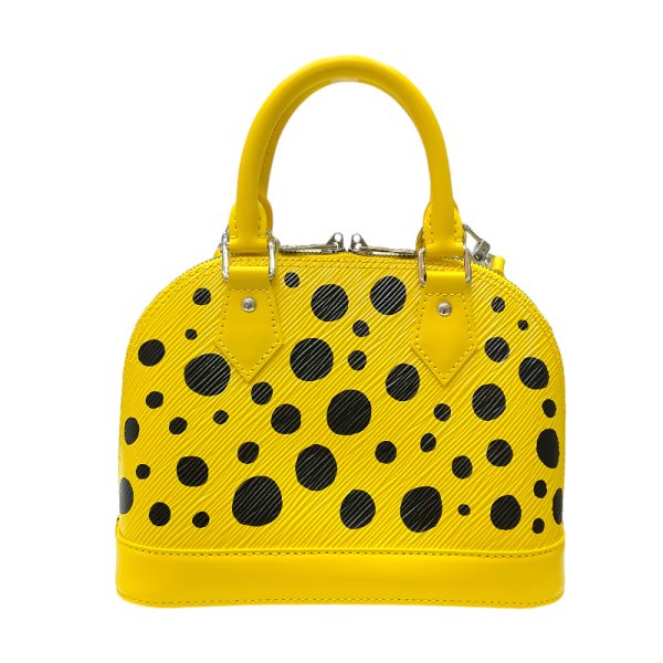 2300037659744 2 LOUIS VUITTON Alma BB Yayoi Kusama Jaune Noir Epi Handbag