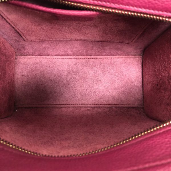 2300037677427 11 Celine Luggage Nano Shopper Plum Calfskin Handbag