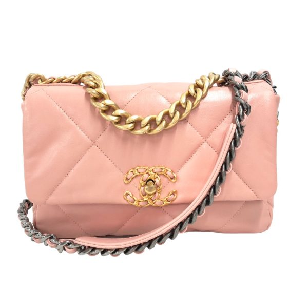 2300037682629 CHANEL Large Pink Lambskin Shoulder Bag