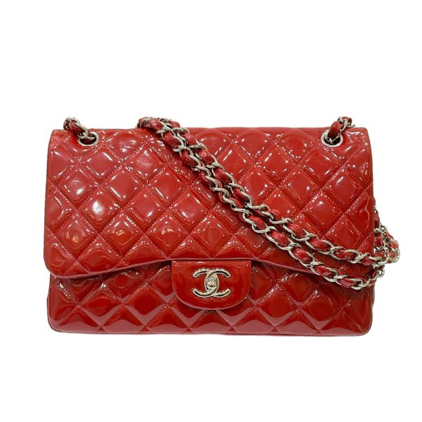 2300037700125 1 CHANEL Deca Matelasse 30 Red Patent Shoulder Bag