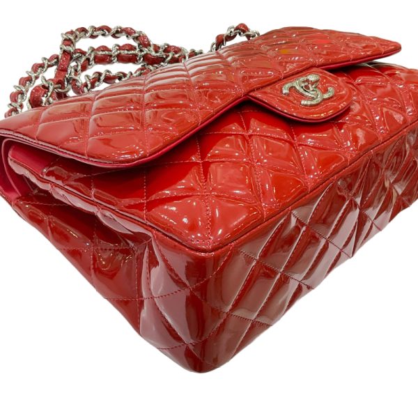 2300037700125 5 CHANEL Deca Matelasse 30 Red Patent Shoulder Bag