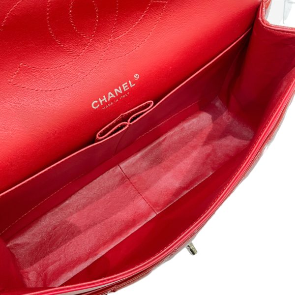 2300037700125 7 CHANEL Deca Matelasse 30 Red Patent Shoulder Bag