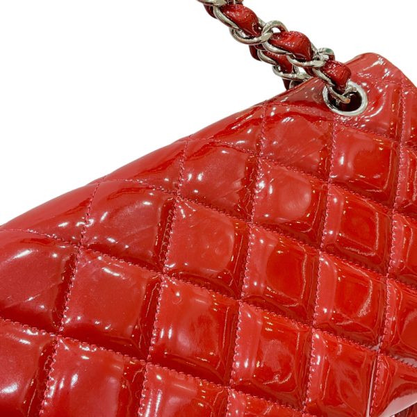 2300037700125 9 CHANEL Deca Matelasse 30 Red Patent Shoulder Bag