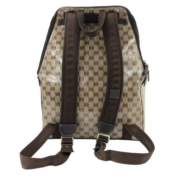 2300037746147 1 GUCCI RuckSack Brown GG Crystal Backpack Daypack