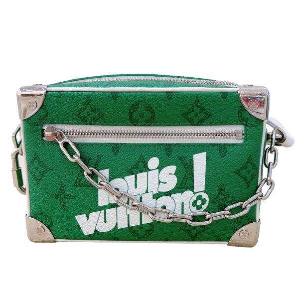 2300037753596 2 LOUIS VUITTON Mini Soft Trunk Everyday Green White Shoulder Bag