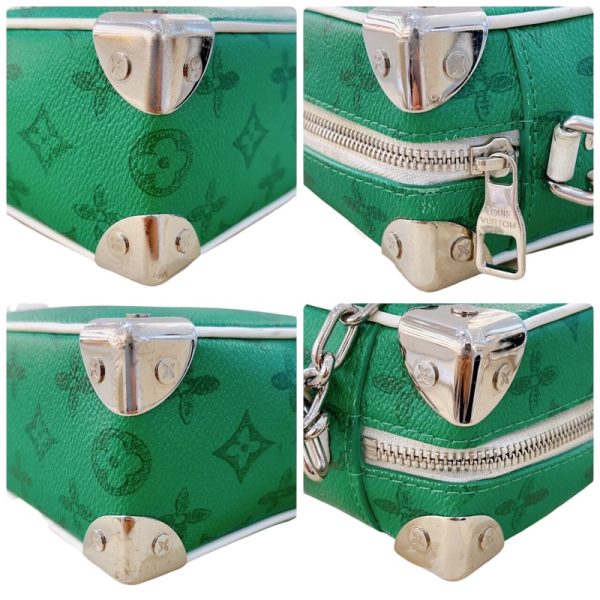 2300037753596 5 LOUIS VUITTON Mini Soft Trunk Everyday Green White Shoulder Bag